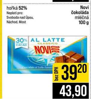 Novi čokoláda mléčná 100 g