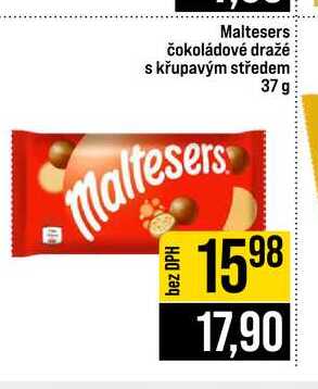Maltesers čokoládové dražé s křupavým středem 37 g