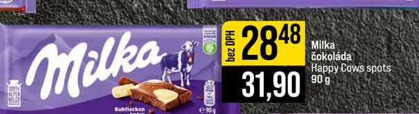 Milka čokoláda Happy Cows spots 90 g