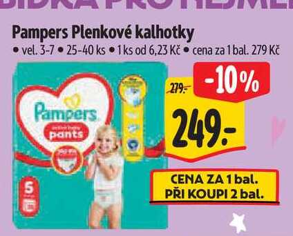 Pampers Plenkové kalhotky  vel. 3-7 25-40 ks  
