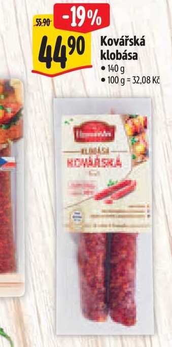 Kovářská klobása 140 g