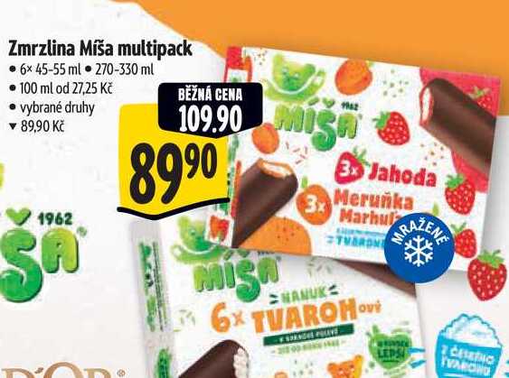 Zmrzlina Míša multipack 6x45-55 ml  - 270-330 ml  