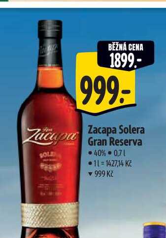 Zacapa Solera Gran Reserva 0,7 l