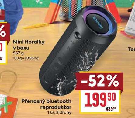 Přenosný bluetooth reproduktor 1 ks