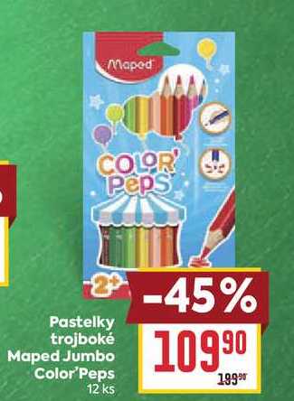 Pastelky trojboké Maped Jumbo Color'Peps 12 ks