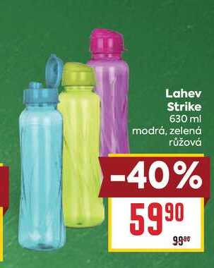 Lahev Strike 630 ml modrá, zelená růžová