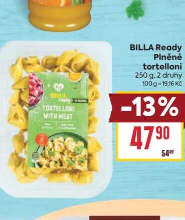 BILLA Ready Plněné tortelloni 250 g