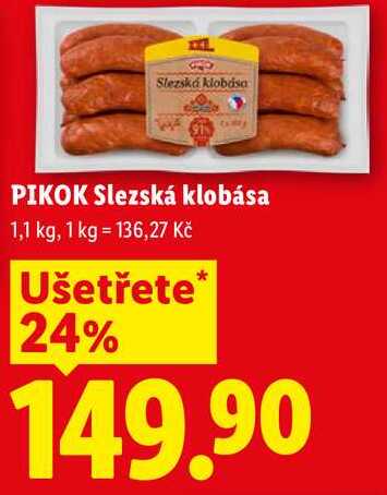 PIKOK Slezská klobása, 1,1 kg