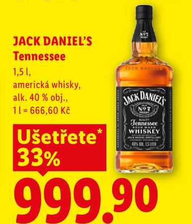 JACK DANIEL'S Tennessee, 1,5 l