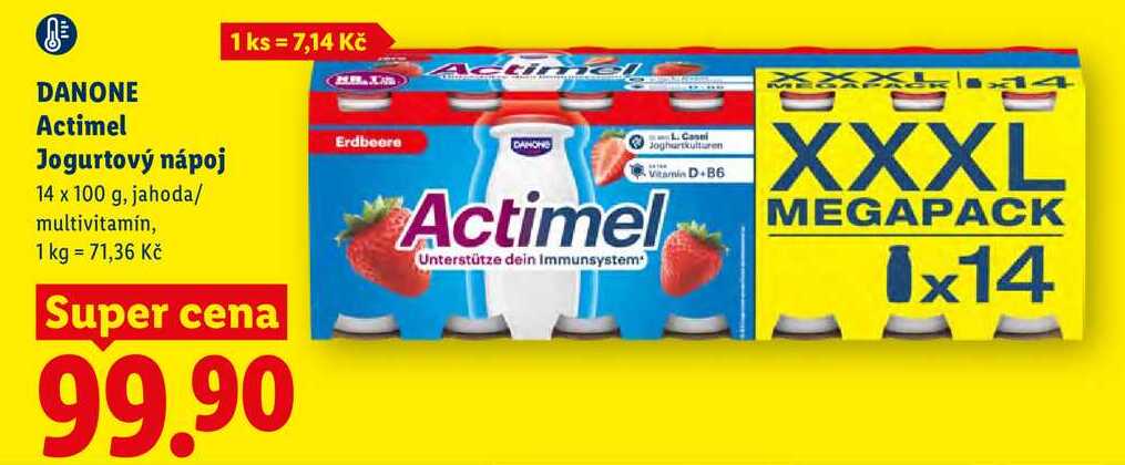 DANONE Actimel Jogurtový nápoj, 14x 100 g