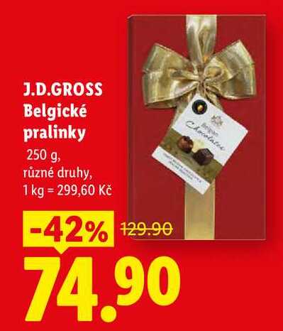 J.D.GROSS Belgické pralinky, 250 g