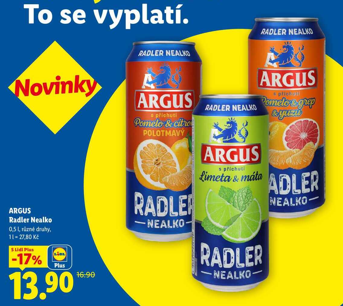 ARGUS Radler Nealko, 0,5 l