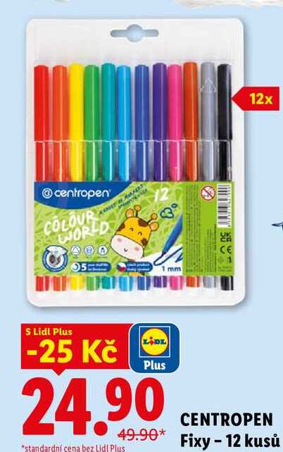 CENTROPEN Fixy-12 kusů 