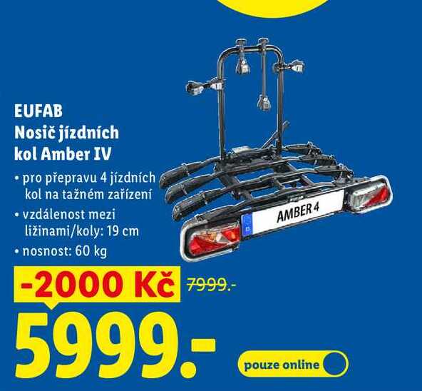 EUFAB Nosič jízdních kol Amber IV 