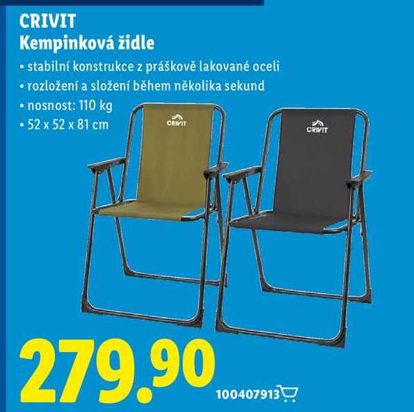 CRIVIT Kempinková židle