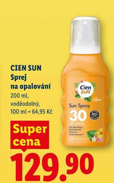CIEN SUN Sprej na opalování, 200 ml