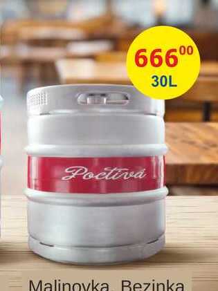 Poděbradka Poctivá Malinovka 30l