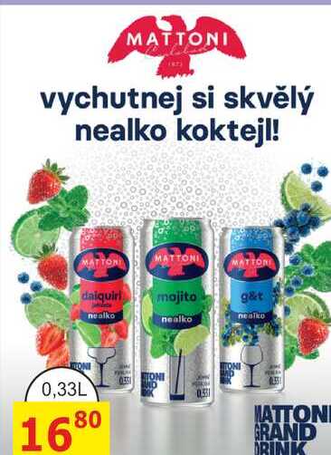 MATTONI nealko koktejl! 0,33L