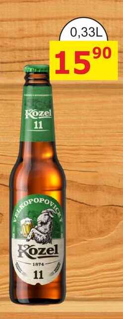 Velkopopovický Kozel 11°, světlý ležák 0,33l