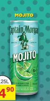 Captain Morgan Original Spiced Gold MOJITO 0,25l míchaný nápoj plech