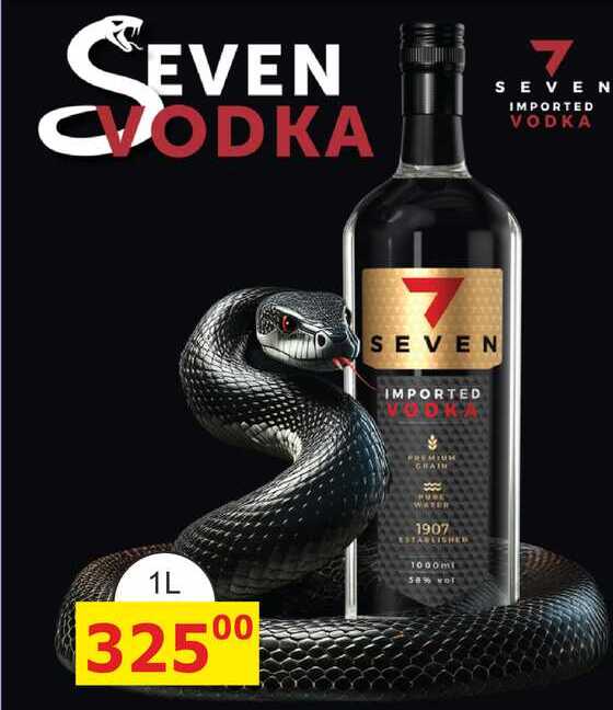 7 SEVEN VODKA 1000ml 58% VOL.