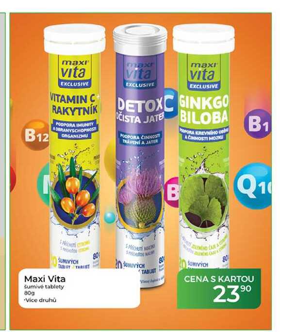 MAXI VITA Šumivé tablety 80g