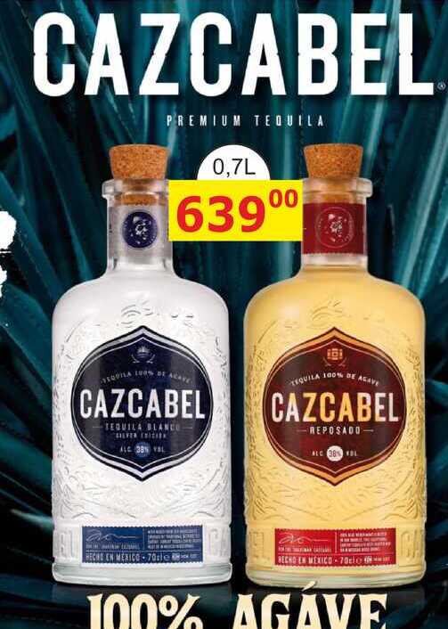 CAZCABEL TEQUILA BLANCO ALC 38% 0,7l