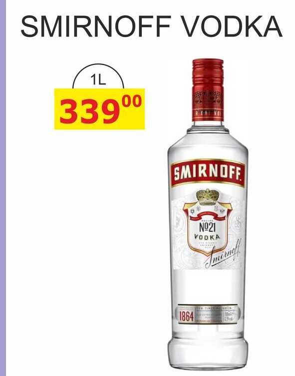 SMIRNOFF VODKA 1L 
