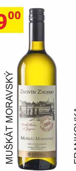 ZNOVÍN ZNOJMO 0,75L MUŠKÁT MORAVSKÝ