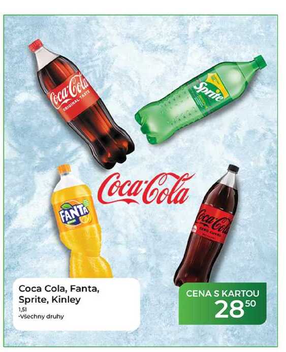 Coca Cola, Fanta, Sprite, Kinley 1,51  