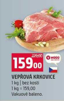 VEPŘOVÁ KRKOVICE 1 kg bez kosti 