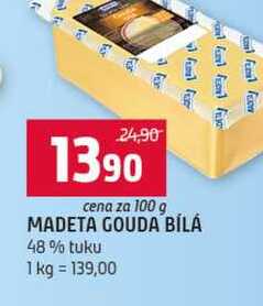 MADETA GOUDA BÍLÁ 48% tuku 100g