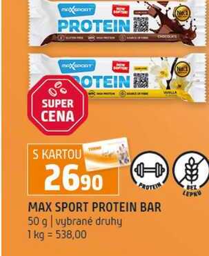 MAX SPORT PROTEIN BAR 50 g vybrané druhy