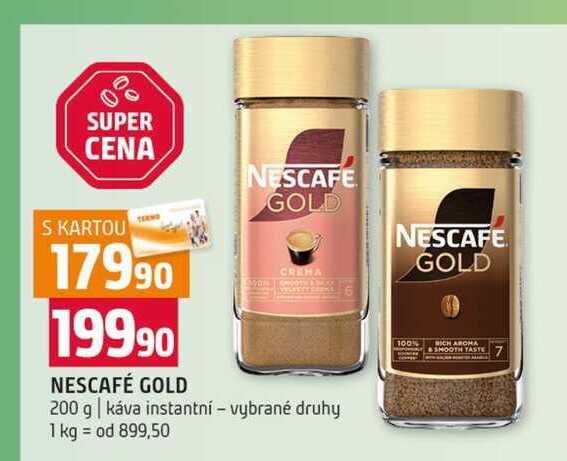 NESCAFÉ GOLD CREHA 200 g káva instantní vybrané druhy