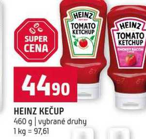 HEINZ KEČUP 460 g vybrané druhy
