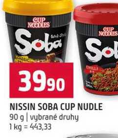 NISSIN SOBA CUP NUDLE 90 g vybrané druhy 