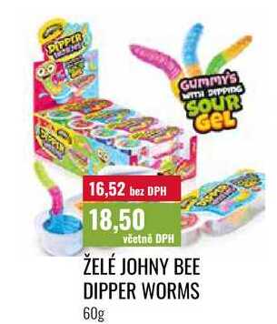 ŽELÉ JOHNY BEE DIPPER WORMS, 60g 