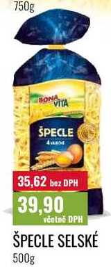 ŠPECLE SELSKÉ, 500g  