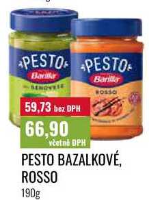 PESTO BAZALKOVÉ, ROSSO 190g 