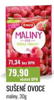 SUŠENÉ OVOCE, maliny, 30g 