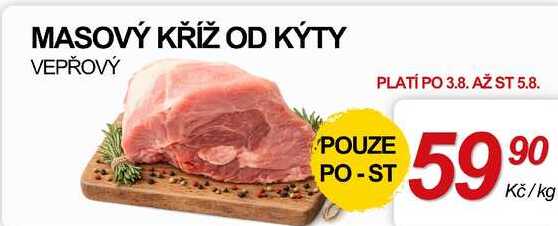 MASOVÝ KŘÍŽ OD KÝTY VEPŘOVÝ, 1 kg