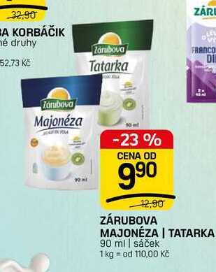 ZÁRUBOVA MAJONÉZA | TATARKA 90 ml | sáček 