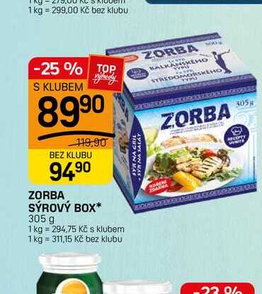 ZORBA SÝROVÝ BOX* 305 g