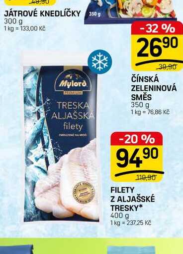 FILETY Z ALJAŠSKÉ TRESKY* 400 g  