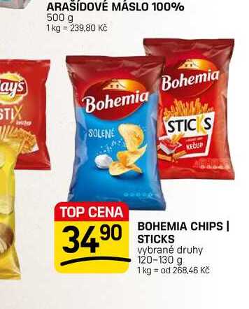 BOHEMIA CHIPS | STICKS vybrané druhy 120-130 g