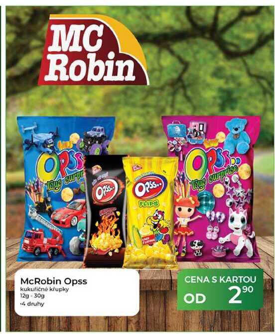 McRobin Opss kukuričné křupky 12g-30g