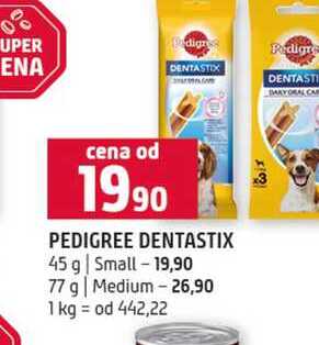 PEDIGREE DENTASTIX 45 g Small 77 g Medium 