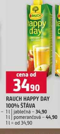 RAUCH HAPPY DAY 100% ŠŤÁVA 1l jablečná pomerančová