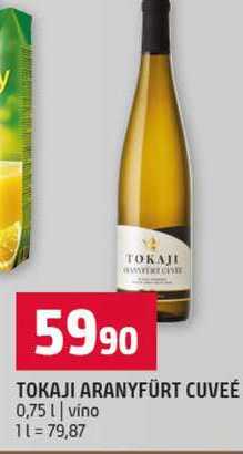 TOKAJI ARANYFÜRT CUVEÉ 0,75l
