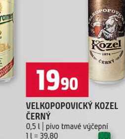 VELKOPOPOVICKÝ KOZEL ČERNÝ 0,5l pivo tmavé výčepní